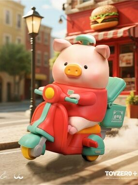 Lulu the Piggy – Burger Shop Delivery Person Lulu Blind Box Figure